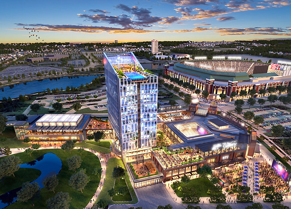 Texas Live! is expected to bring an estimated 1,025 permanent jobs to Arlington, as well as 3 million new visitors to the city. It will have a new $150 million Live! by Loews Hotel, the first of its kind in the nation.