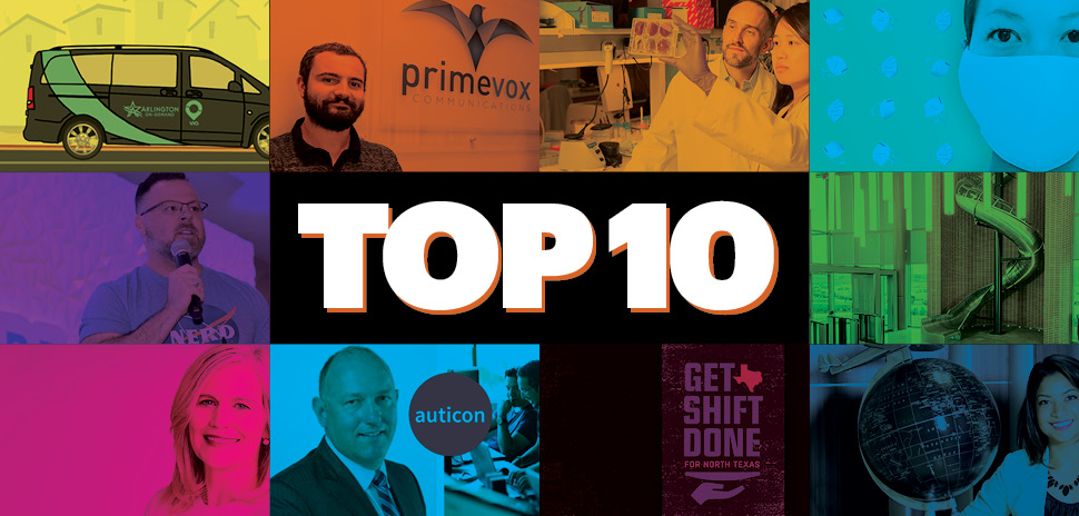 top 10 most popular stories on Dallas Innovates in March 2020