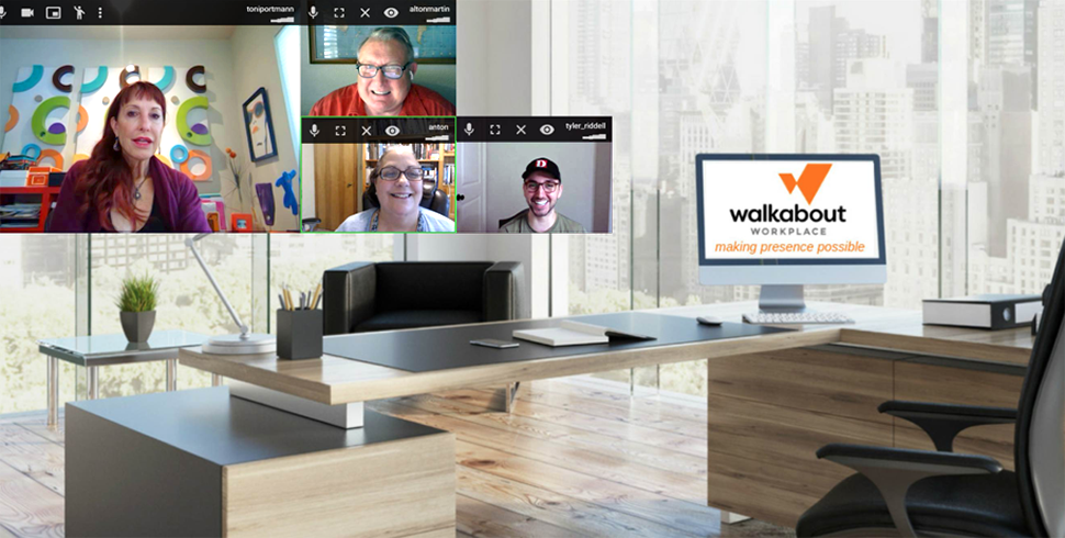 Walkabout Workplace CEO Toni Portmann, upper left. [Image via Walkabout Workplace]
