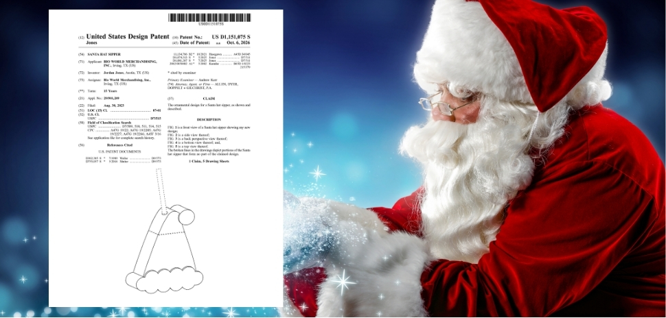 Patent page and Santa