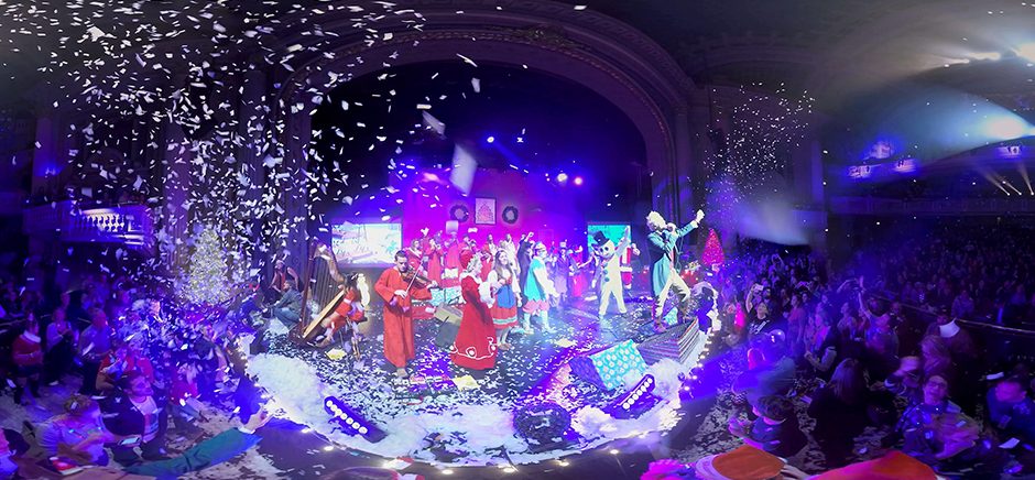 Tim DeLaughter, frontman of Polyphonic Spree, performs while Reel FX captures the concert for a live-action Virtual Reality experience.