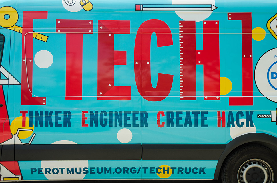 The Perot Museum Tech truck is a science experince on wheels, helping bring the museum to the community.  [ Photo by Hannah Ridings ]