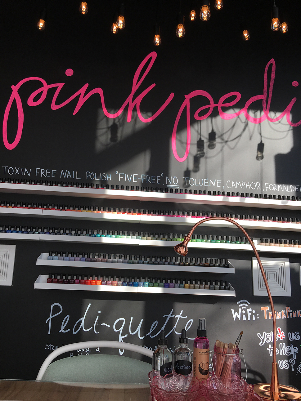 Pink Pedi is the first nail salon in Dallas to exclusively carry the entire nail polish lines of OPI’s Infinite Shine hybrid polish collection and Zoya, a polish line free of all cancer-causing chemicals commonly found in nail polish.