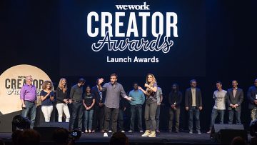 eWork Creator Awards Austin at ACL Live at The Moody Theater on June 27, 2017 in Austin, Texas: Dallas finalists are Keisha Whaley of Brass Tacks Collective (second from left) and Jennifer Ding (fifth from left) from ParkIT.
