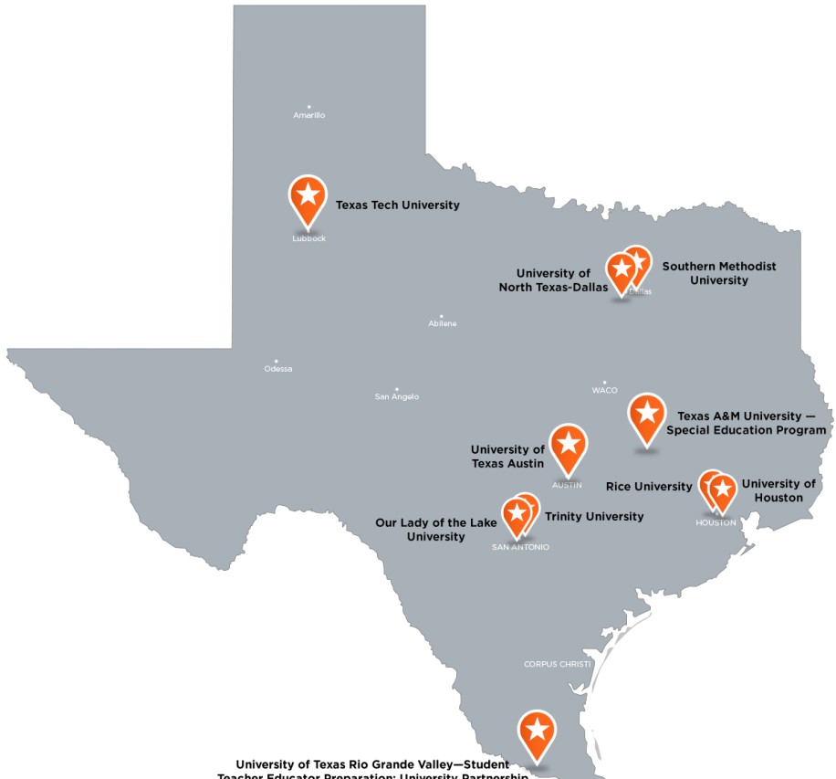 Raising Texas Teachers sites: Click image for a full-size view.
