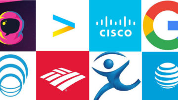 Clockwise from upper left: Conversable, Accenture Global Services, Cisco Technology, Google Technology Holdings, ATT Intellectual Property, Imagine Communications, Bank of America, and Genband US secured patents this week.