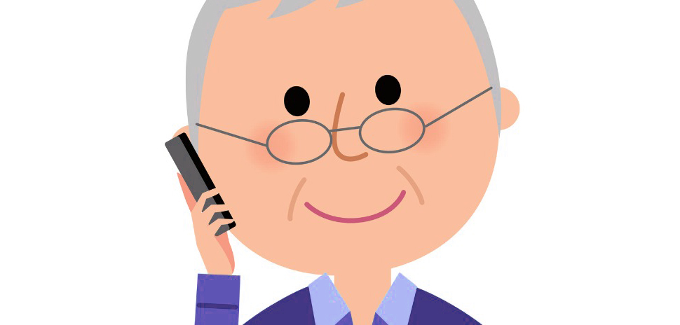 Elderly man phone