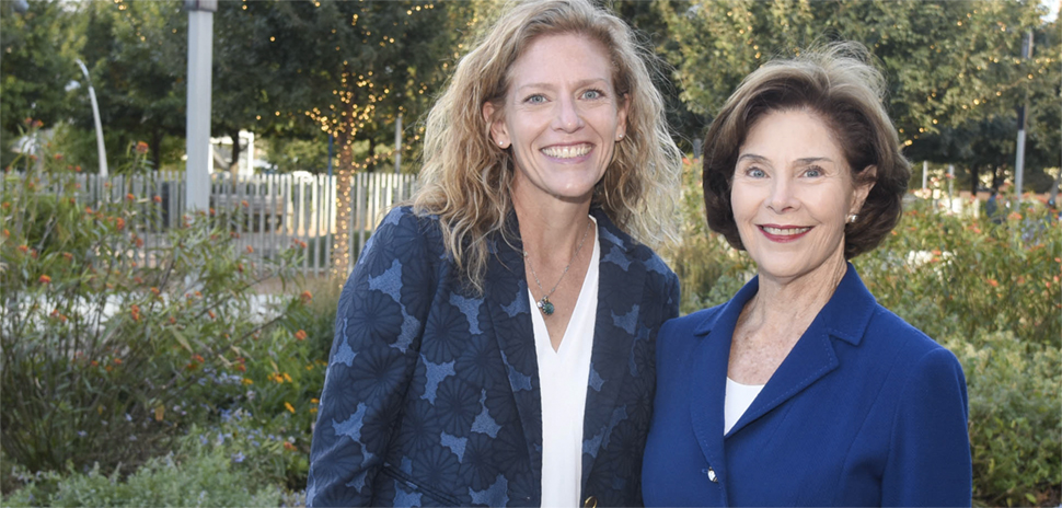 Texan by nature Executive Director Joni-Carswell and founder Laura Bush