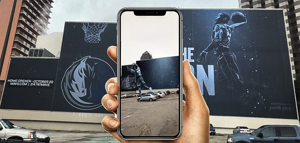 The Groove Jones team worked with the Dallas Mavericks CMO, Jerome Elenez on the development for the season opener.  The Mavs are the first team to “do something this big” with augmented reality, Elenez said in a Groove Jones blog post.