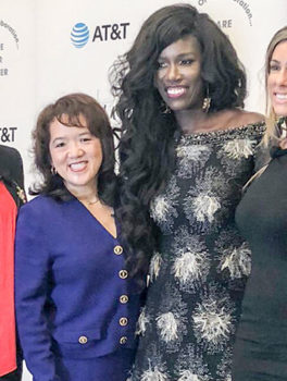 From left, moderator LaKendra Davis, AVP, Sales, AT&T Business with panelists Anne Chow, President, National Business, AT&T Business; Bozoma Saint John, CMO, Endeavor; and Camila Casale, SVP & CMO, Softtek US & Canada.