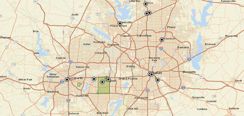 city of dallas interactive map Interactive Map Highlights Dallas Region S Smart City Advances city of dallas interactive map