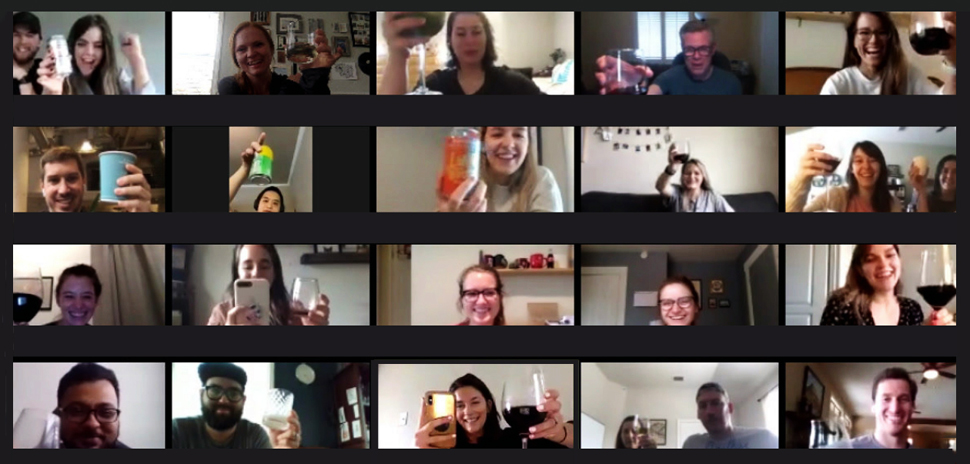 a virtual wine down Wednesday at Common Desk