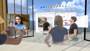 M2 Studio's Michael Potts uses Spatial for augmented reality and business collaboration. The AR/VR tool can turn any room into a 3D workspace, according to Spatial. [Image: Spatial.io via M2 Studio]