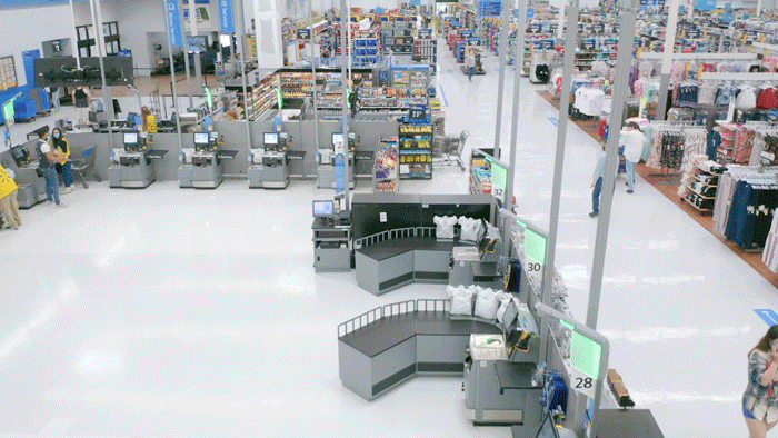 HDR image, Walmart store cashier check out lane, impulse item