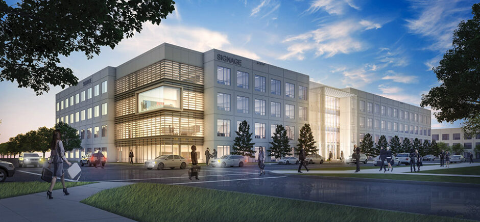 Nearly 900,000 square feet of office space has been built or is under construction at Cypress Waters.