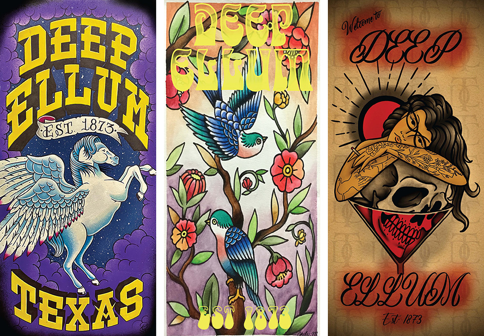 Deep Ellum Celebrates Its Tattoo Artists With New Streetlight Banners »  Dallas Innovates