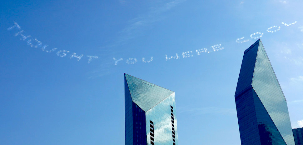Jensen Project Skywrites ‘Sex Trafficking Language’ Over Downtown Dallas » Dallas Innovates