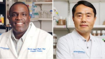 Russell DeBose-Boyd, left, and Duojia Pan, scientists at UT Southwestern, were elected to the National Academy of Sciences. [Courtesy photos