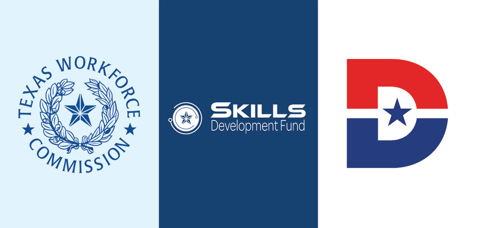 Dallas College and Gainwell Technologies have been awarded grants totaling $1,045,269 from the Texas Workforce Commission and the U.S. Department of Labor to provide advanced training through Dallas College for more than 500 employees at Irving-based Gainwell. Logos pictured.