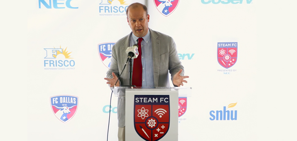 FC Dallas Foundation – STEAM FC is one of the 2023 grant recipients. The FC Dallas Foundation, Frisco Independent School District, and the National Soccer Hall of Fame formally launched STEAM FC powered by NEC in 2019. [File photo: FC Dallas Foundation screenshot]