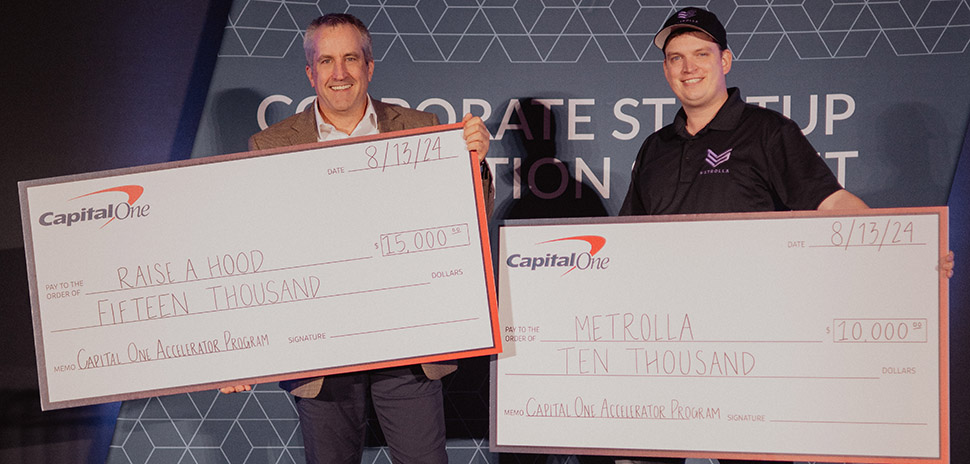 Raise A Hood and Metrolla took top prizes in Capital One's 2024 Accelerator Pitch at Dallas Startup Week in August.