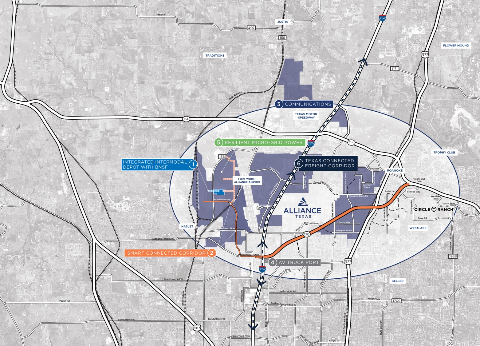 alliance texas smart port map