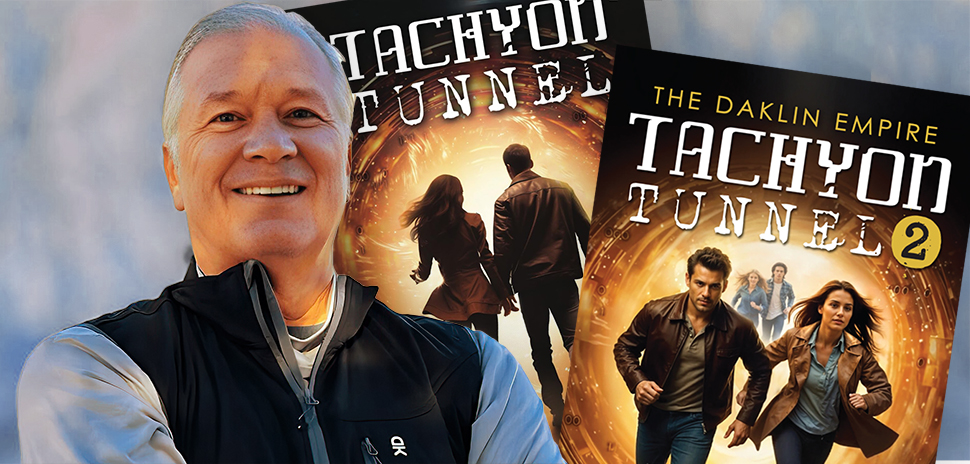 Michael Gorton’s latest book, “Tachyon Tunnel 2,” picks up the story of the Tranquility team as they take on a galaxy-spanning empire—blending in theoretical physics about particles that outrun light.