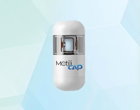 Screenshot of AnX Robotica’s MotiliCap capsule, from the company’s LinkedIn video announcing FDA clearance; image not to scale.