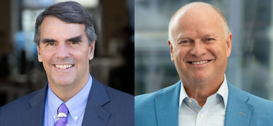 Venture capitalist Tim Draper and NVCA President and CEO Bobby Franklin are the first speakers announced for the 2025 Venture Dallas Conference. [Images courtesy Venture Dallas]