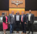 Motion carries: Kelly Baggett, Fort Worth Innovation Coordinator; District 10 Councilmember Alan Blaylock; John Lauer, Founder and CEO of Adom Industries; City Manager Jay Chapa; and Michael Hennig, Economic Development Manager, in chambers after Fort Worth City Council unanimously approved $15 million in incentives for Adom's $229 million cloud-connected electronics factory Tuesday night.