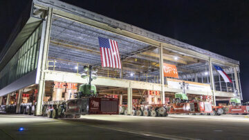 Dallas Fort Worth International Airport’s first new terminal in 20 years is breaking records in modular construction with its historic lift of six prefabricated structures. [Photo: DFW Airport]