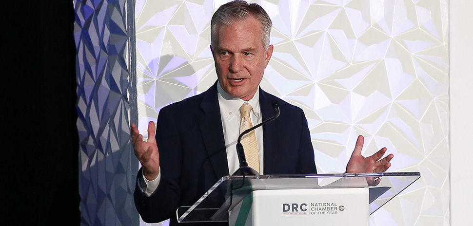 CEO Dale Petrosky speaks at the Dallas Regional Chamber's first Tomorrow Summit, held in Frisco.