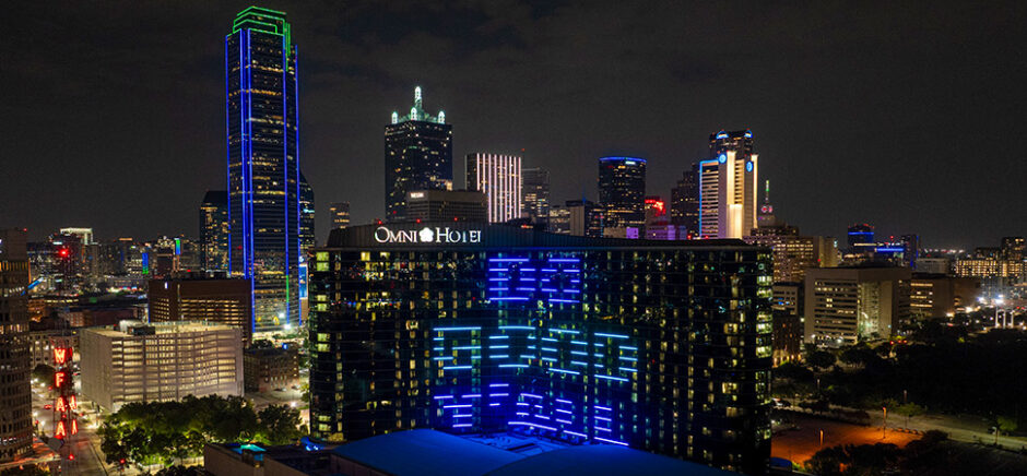 North Texas Giving Day 2025 lights up downtown Dallas. [Photo: Joseph Haubert]