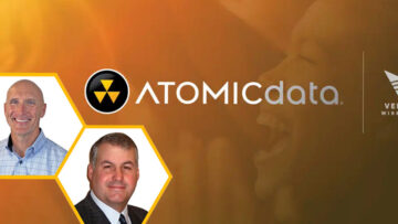 Chris Heim, CEO of Atomic Data, left, and Scott Jeffcoat, managing partner of Venue Wireless [Composite art: DI Studio; Source images, Atomic Data]