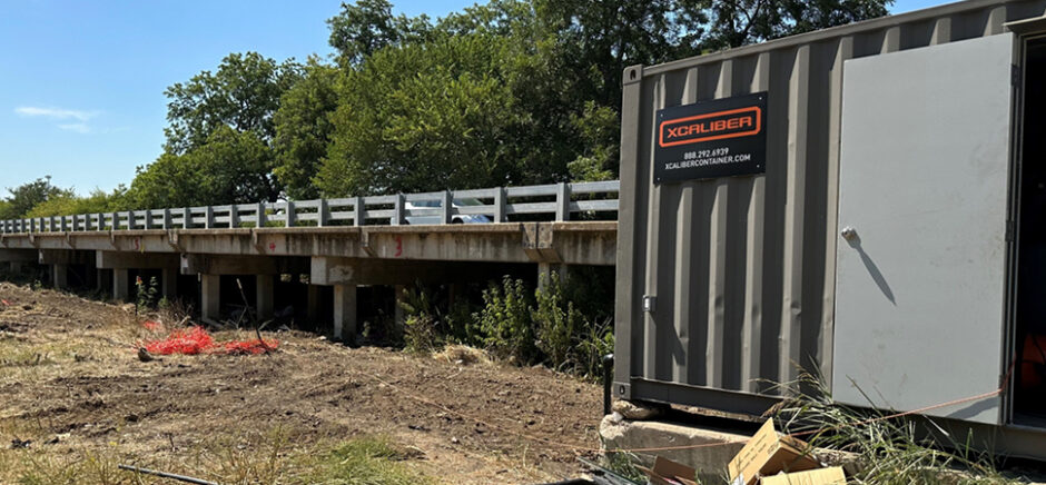 Geothermal heat pumps below bridge