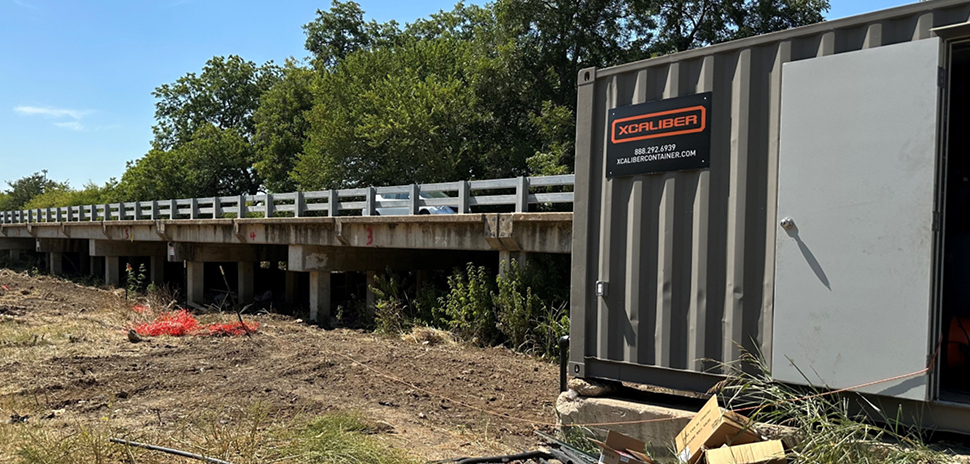 Geothermal heat pumps below bridge