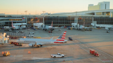 American Airlines plane at gate