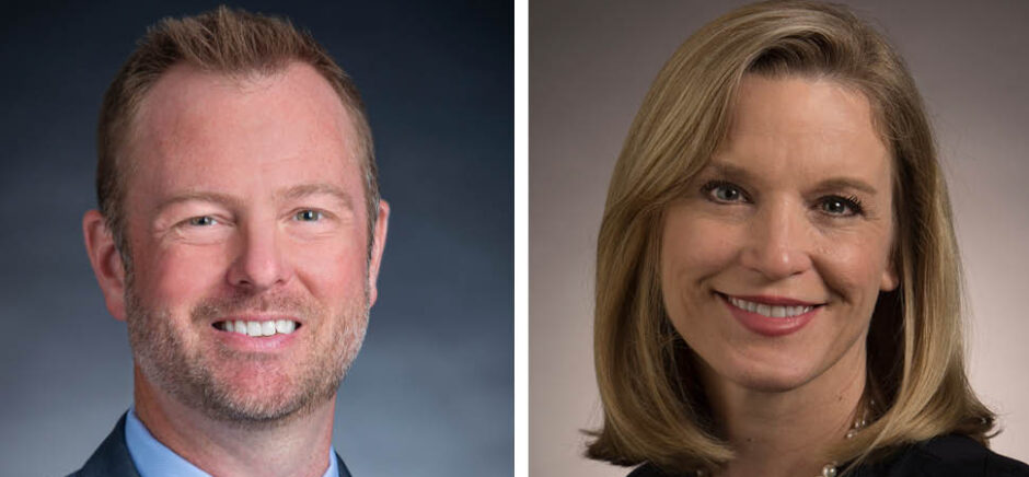 Derrick York, left, Denise Johnson headshots