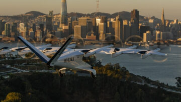 air taxi flying over bay area