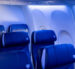 Inside of a Southwest airplane.
